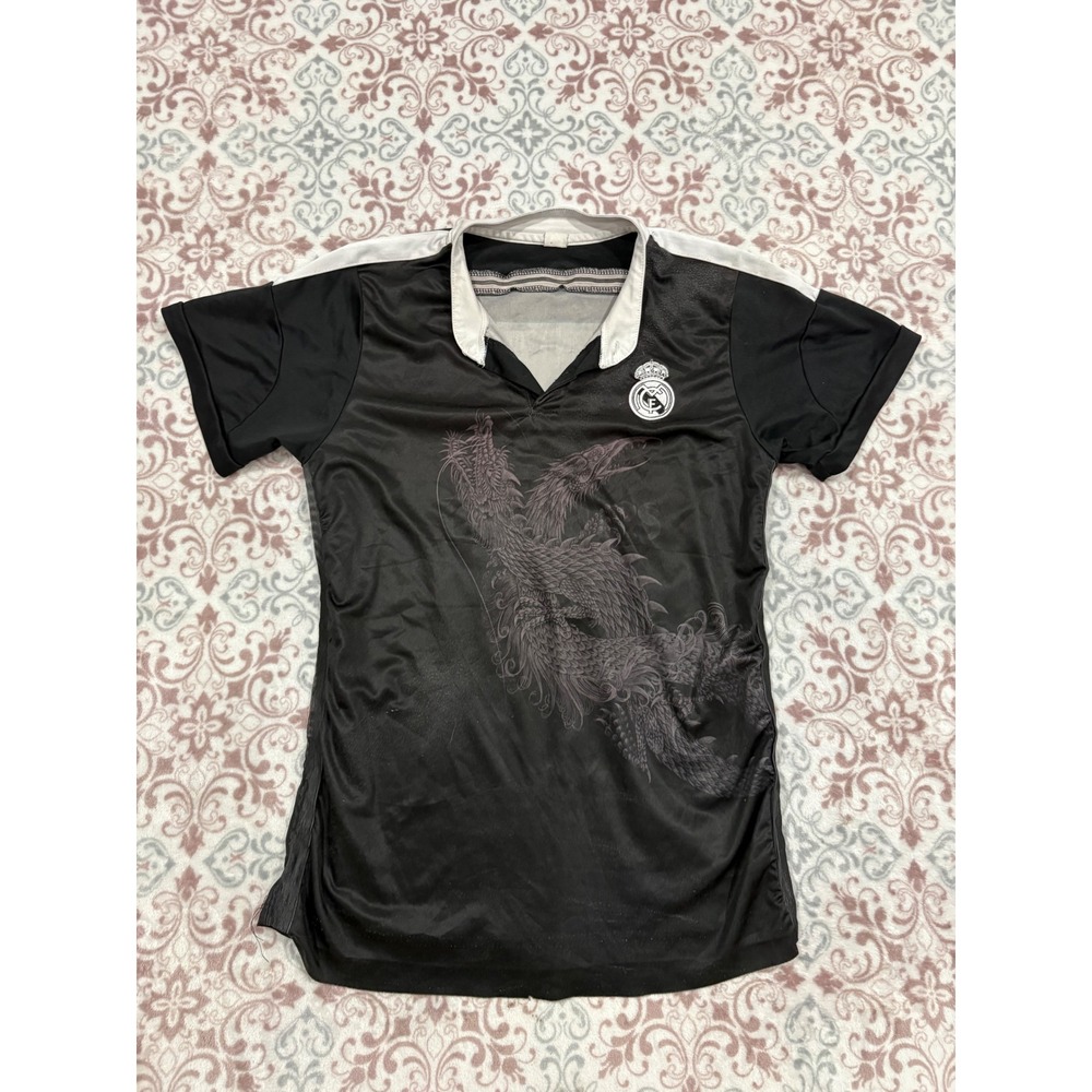Real Madrid Dragon Jersey Black White Yohji Yamamoto Style Gramajo 01 Soccer Top